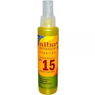 Alba Botanica Hawaiian Sunscreen SPF 15, Coconut Dry Oil, 4.5 Fl Oz