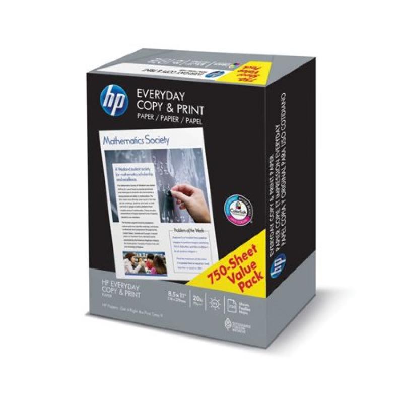 HP, Everyday Copy&Print, 8.5x11In, 20lb, 92Bright,750 Sheets (200030R)