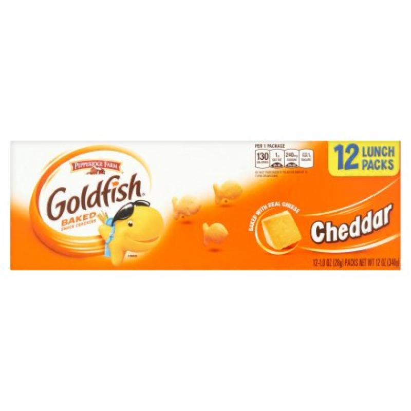 Pepperidge Farm Goldfish Cheddar Baked Snack Crackers, 1.0 oz, 12 pack