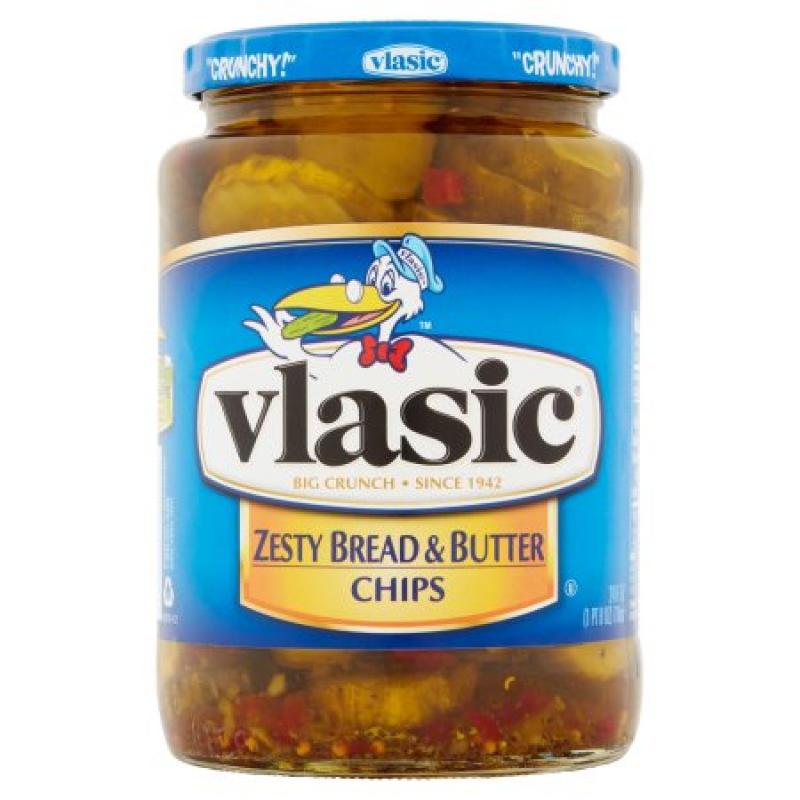 Vlasic Zesty Bread & Butter Chips Pickles 24 Fl Oz Jar