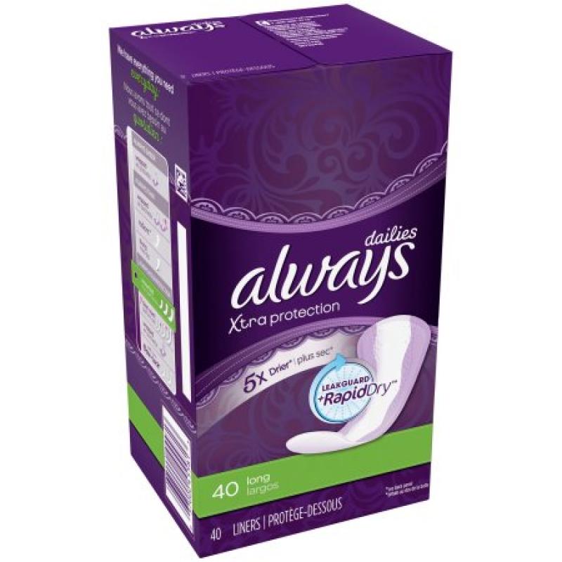 Always Xtra Protection Dailies Long Liners 40 ct Box