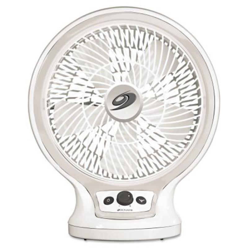 Bionaire Eco-Smart Table Fan, 2-Speed, White