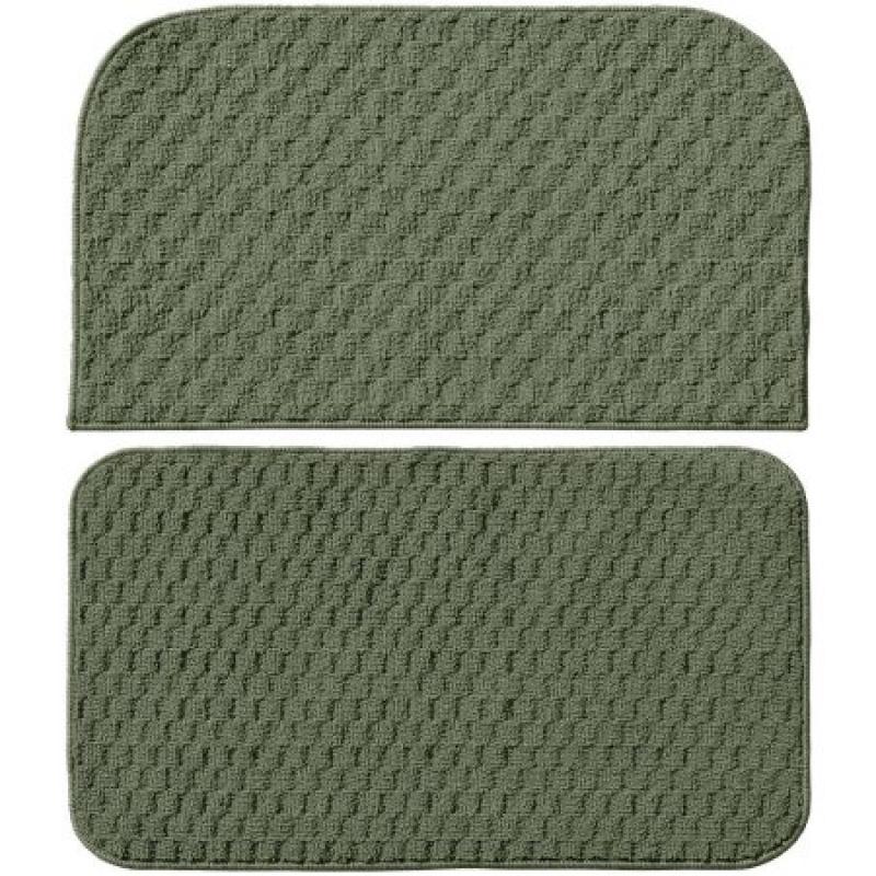 Garland Rug Town Square 2pc Kitchen Rug Slice and Mat, 18" x 28"
