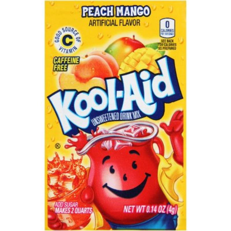 Kool-Aid Peach Mango Unsweetened Drink Mix, 0.14 OZ (4g) Packet