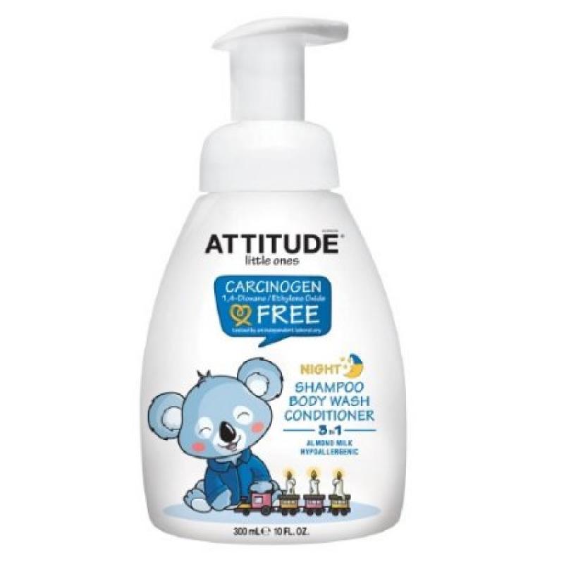 ATTITUDE little ones 3 in 1 Shampoo Body Wash Conditioner NIGHT Almond Milk 10 ounce