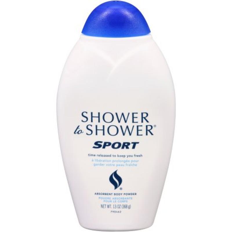 Shower to Shower Sport Absorbent Body Powder, 13 oz