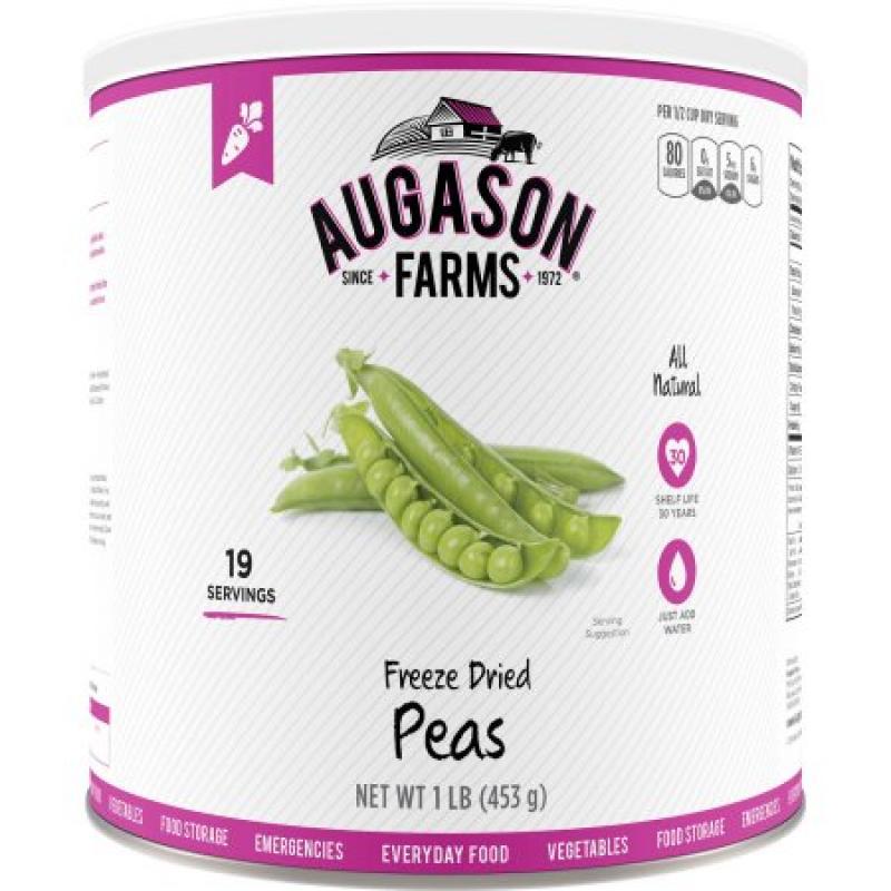 Augason Farms Emergency Food Freeze-Dried Peas, 16 oz