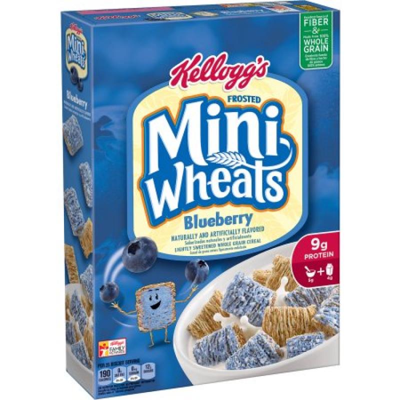 Kellogg&#039;s Frosted Mini-Wheats Blueberry Cereal, 15.5 oz