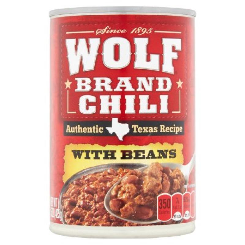 Wolf Authentic Texas Recipe W/Beans Chili 15 Oz Can
