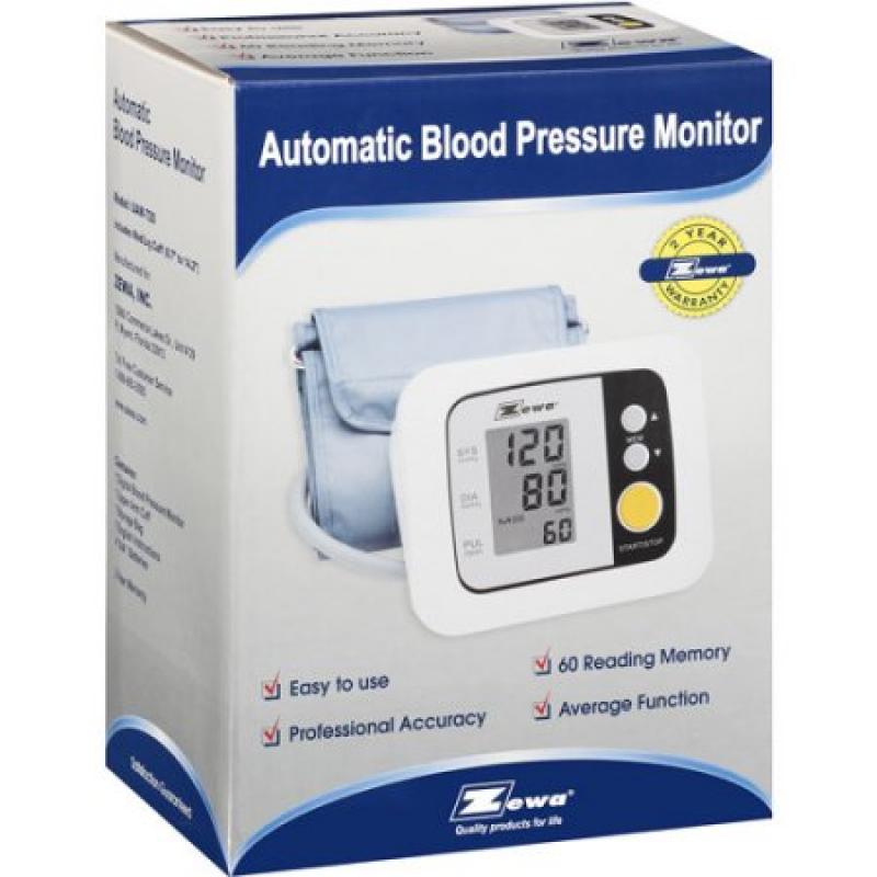 Zewa Automatic Model 8 Piece Blood Pressure Monitor, 1ct