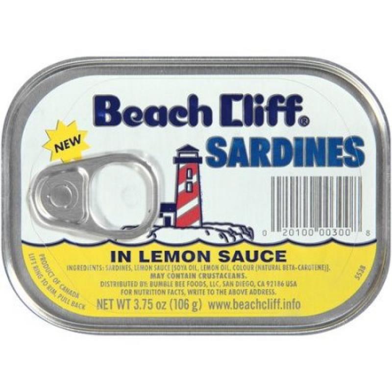 Bumble Bee Cliff Sardines, in Lemon Sauce, 3.75 Oz