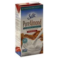 Silk PureAlmond Unsweetened Original All Natural Almondmilk, 32 fl oz, (Pack of 6)