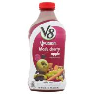 V8 V-Fusion Black Cherry Apple Flavored Fruit & Vegetable Juice, 46 fl oz