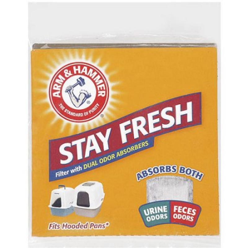 Arm & Hammer Stay Fresh Cat Litter Pan Filter with Dual Odor Absorbers