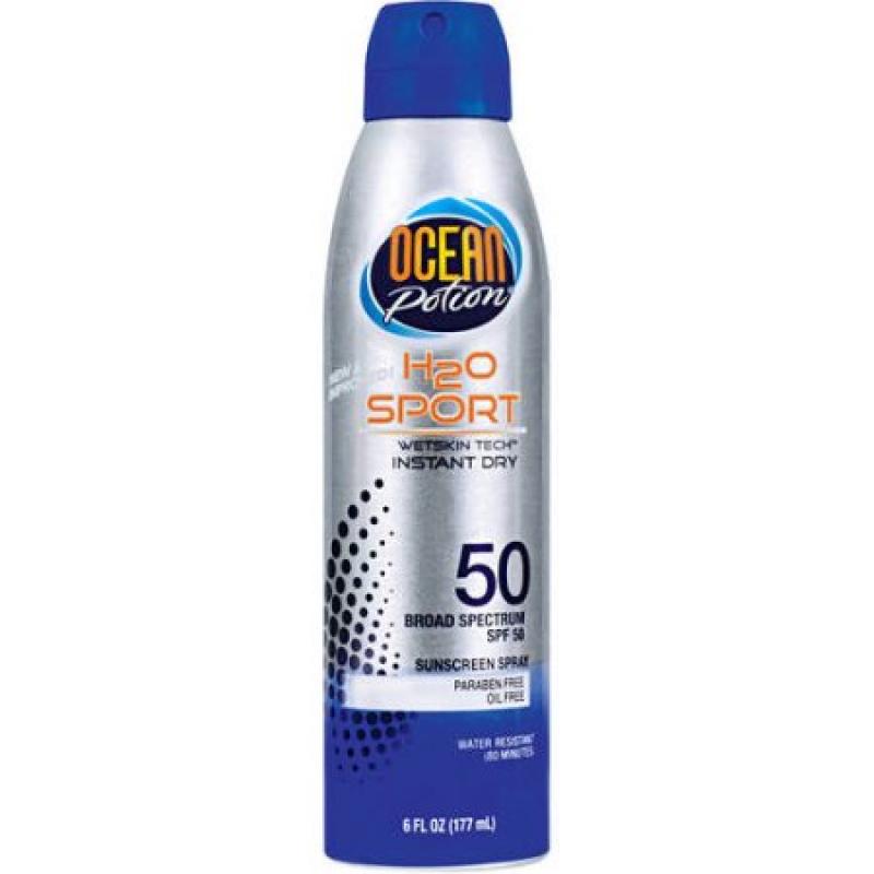 Ocean Potion H2O Sport Sunscreen Spray SPF 50, 6.0 FL OZ