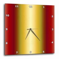 3dRose Red n Gold, Wall Clock, 15 by 15-inch