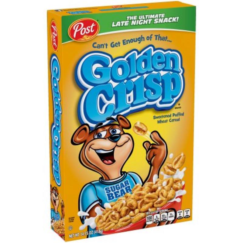 Post® Golden Crisp® Naturally Sweetened Puffed Wheat Cereal 14.75 oz. Box