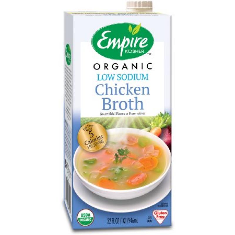 Empire Organic Low Sodium Chicken Broth, 32 Fl Oz