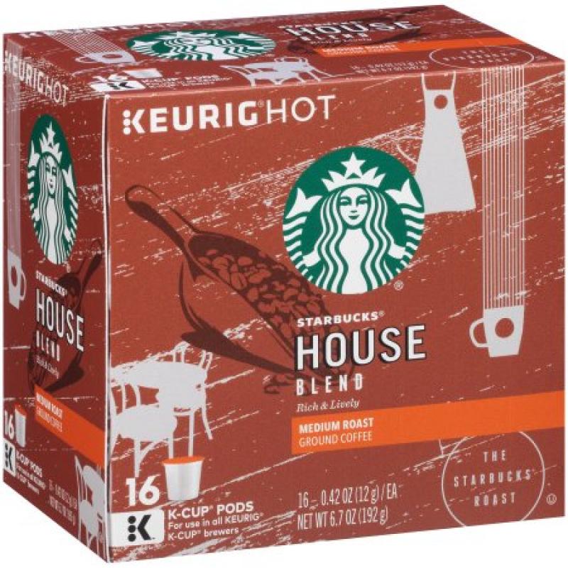 Starbucks® House Blend Medium Ground Coffee K-Cups 16 ct Box
