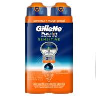 Gillette Fusion Proglide Sensitive 2 in 1 Active Sport Shave Gel Twin Pack 2 x 170g (340g)