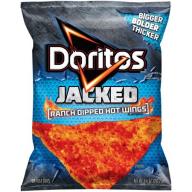 Doritos Jacked Ranch Dipped Hot Wing Tortilla Chips 9.25 Ounce Plastic Bag