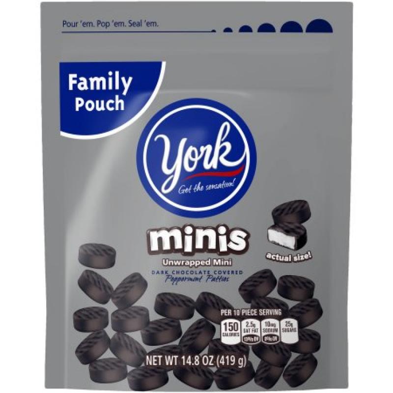 York Minis Unwrapped Mini Dark Chocolate Covered Peppermint Patties, 14.8 oz