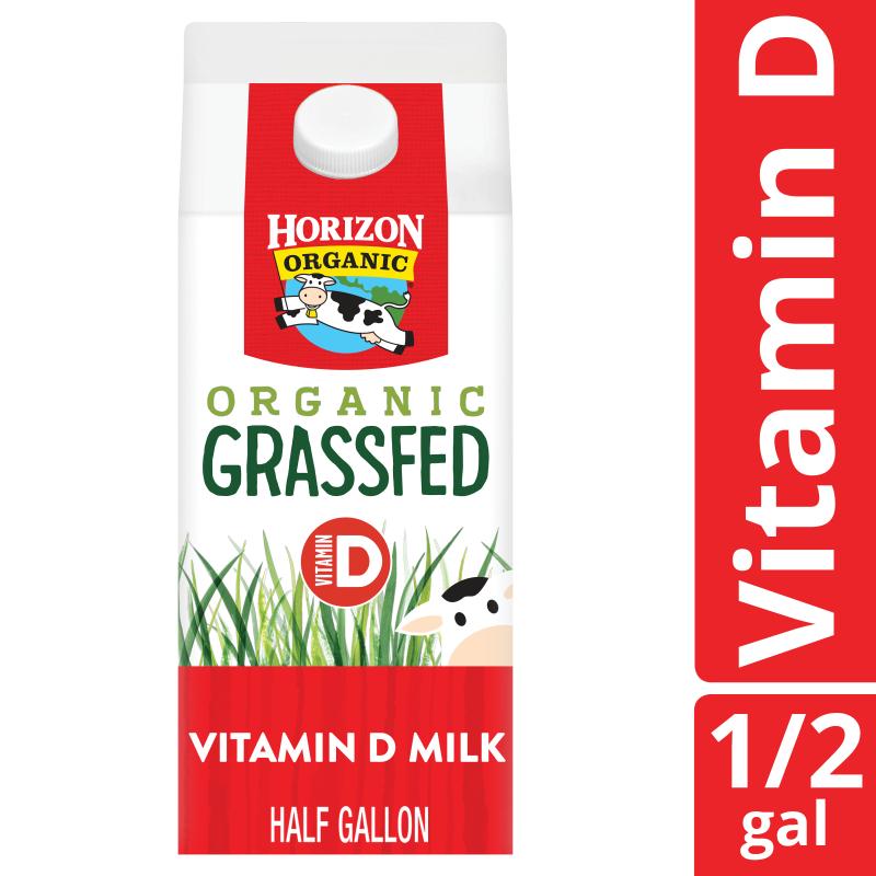 Horizon Organic Whole Grassfed Milk, Half Gallon