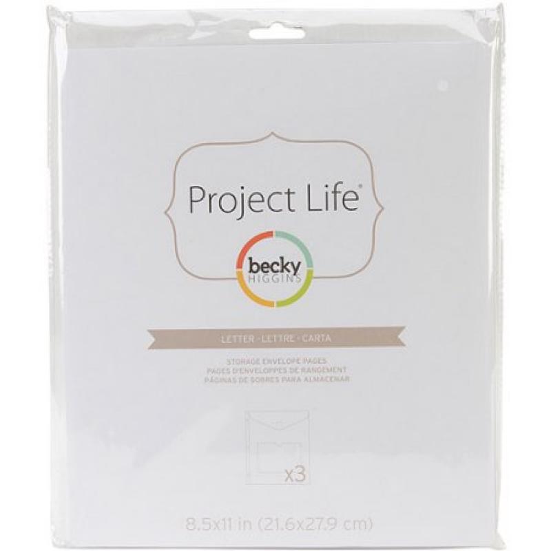 Project Life Envelope Page, 8.5" x 11", 3-Pack