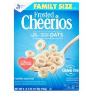 General Mills Cheerios Frosted Whole Grain Oat Cereal Family Size, 21 oz