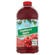 Great Value Cranberry Apple Juice, 128 fl oz