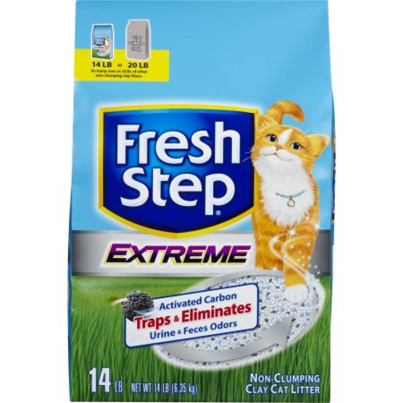 Fresh Step Extreme Clay, Non Clumping Cat Litter, Scented, 14 Pounds
