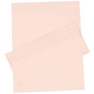 JAM Paper Business Stationery Set, #10 Envelopes, 4 1/8 x 9 1/2, Strathmore Bright White Wove, 100/pack