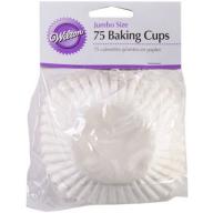 Wilton Jumbo Baking Cup Liner, White 75 ct. 415-427