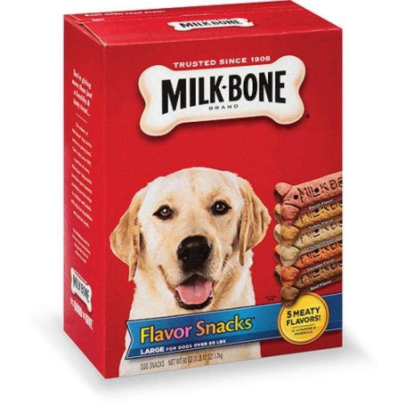 Milk-Bone Flavor Snacks Dog Biscuits - for Large Dogs, 60-Ounce