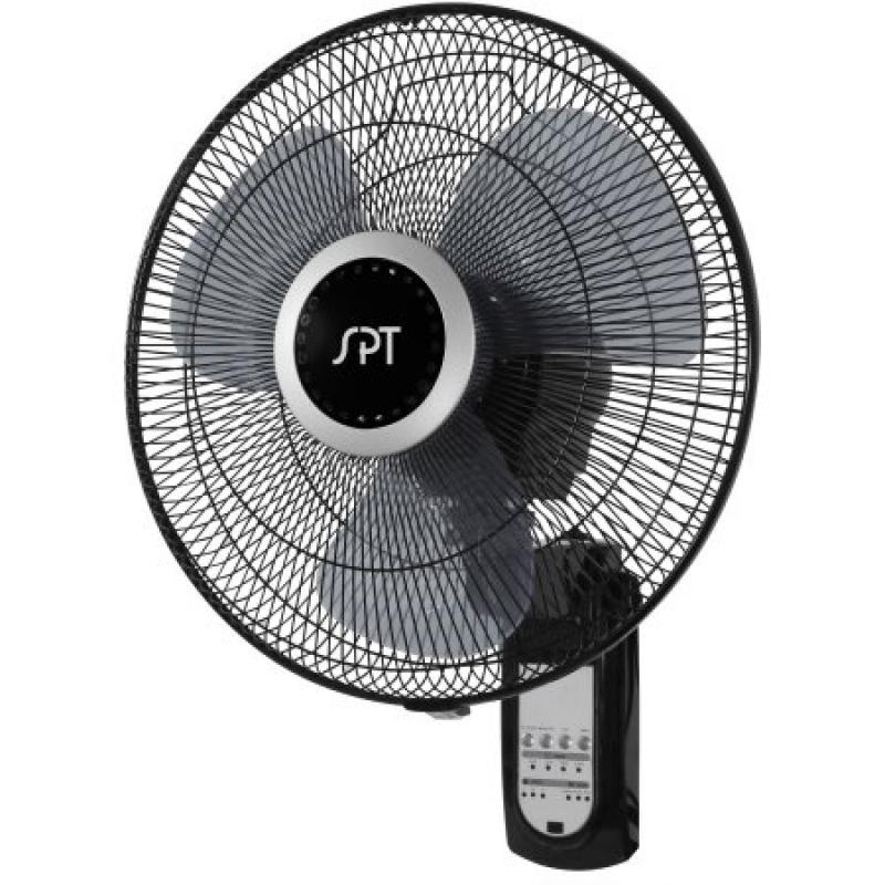 16" Wall Mount Fan with Remote Control, White