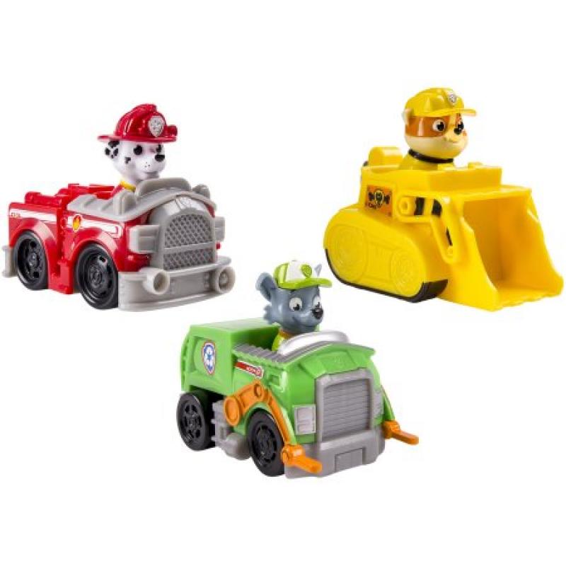 Nickelodeon Paw Patrol - Rescue Racers 3pk Vehicle Set Marshal Rubble, Rocky