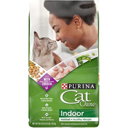 Purina Cat Chow Indoor Dry Cat Food, Hairball + Healthy Weight - 25 lb. Bag