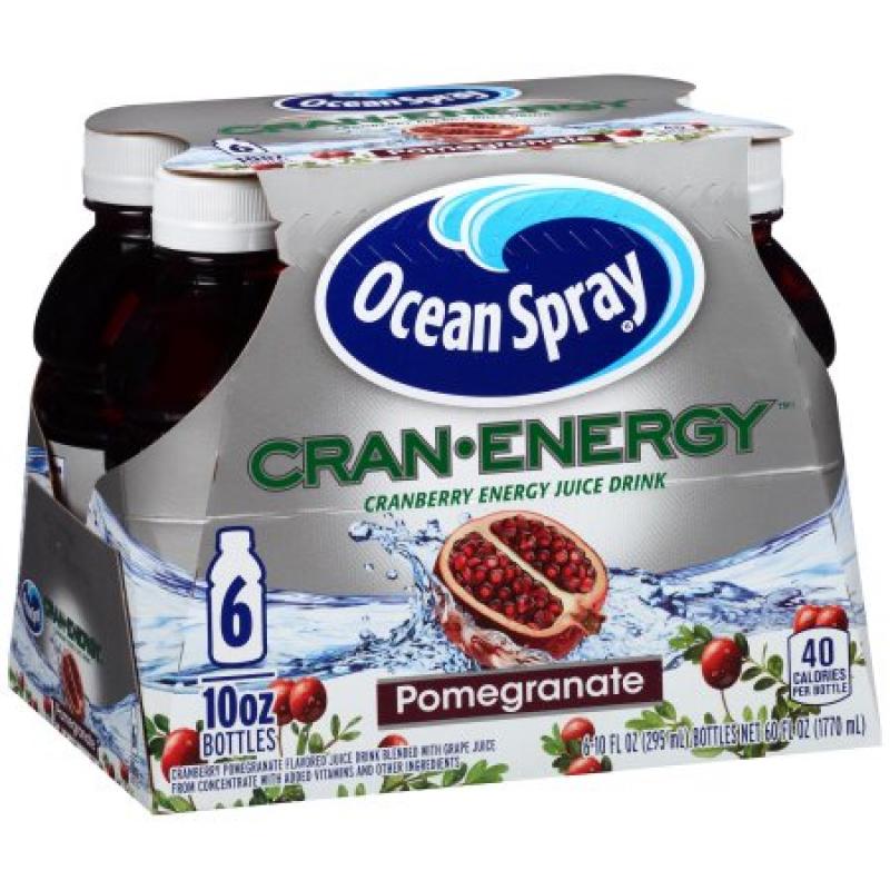 Ocean Spray Cran-Energy Pomegranate Cranberry Energy Juice Drinks, 10 fl oz, 6 count