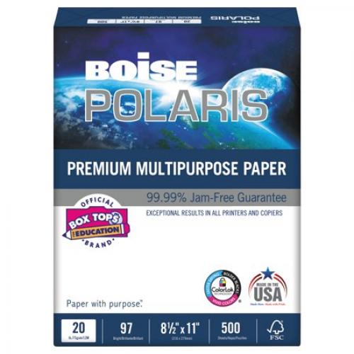 Boise Polaris Copy Paper, 8.5 x 11, White, 5,000 Sheets