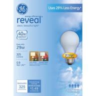 GE 60-Watt EquivalenGE29W Energy-Efficient Reveal Frost Bulb, 4-Pack, 40W Equivalentt (Uses 7 Watts) Clear Daylight Decorative LED, 1 Pack