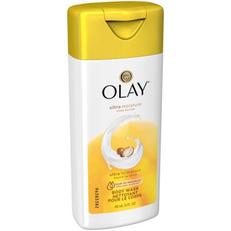 Olay Moisture Outlast Ultra Moisture with Shea Butter Body Wash, 3.0 fl oz