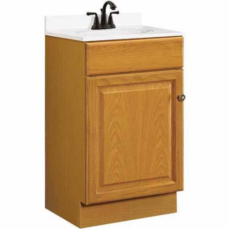 Design House 531970 Claremont Honey Oak Vanity Cabinet with 1 Door and 1 Drawer