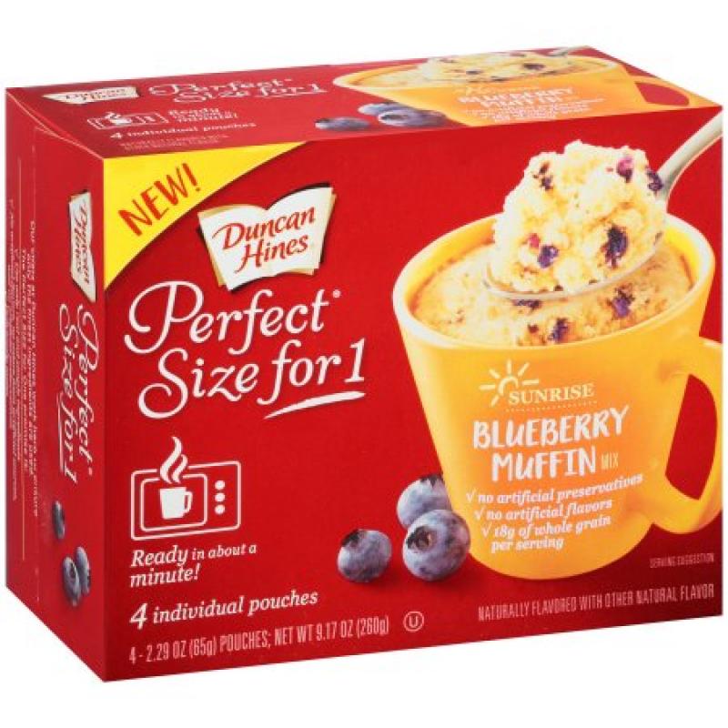 Duncan Hines® Perfect Size for One® Sunrise Blueberry Muffin Mix 2-2.29 oz Box