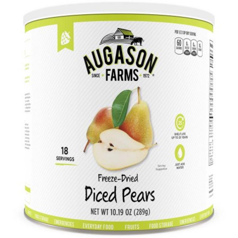 Augason Farms Freeze Dried Diced Pears 10.19 oz #10 Can