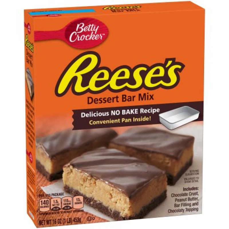 Betty Crocker Hershey&#039;s Dessert Bar Mix Reese&#039;s No Bake Recipe 16.0 oz Box