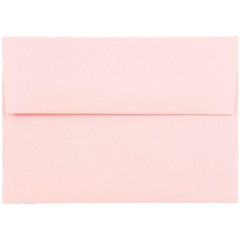 JAM Paper 4bar A1 Invitation Envelopes, 3 5/8 x 5 1/8, Light Baby Pink, 250/pack