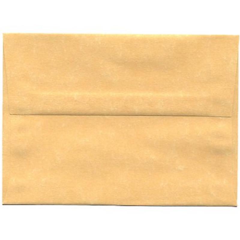 A6 (4 3/4" x 6-1/2") Recycled Parchment Paper Invitation Envelope, Antique Gold, 25pk