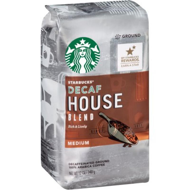 Starbucks Decaf House Blend Ground Coffee, 12 oz