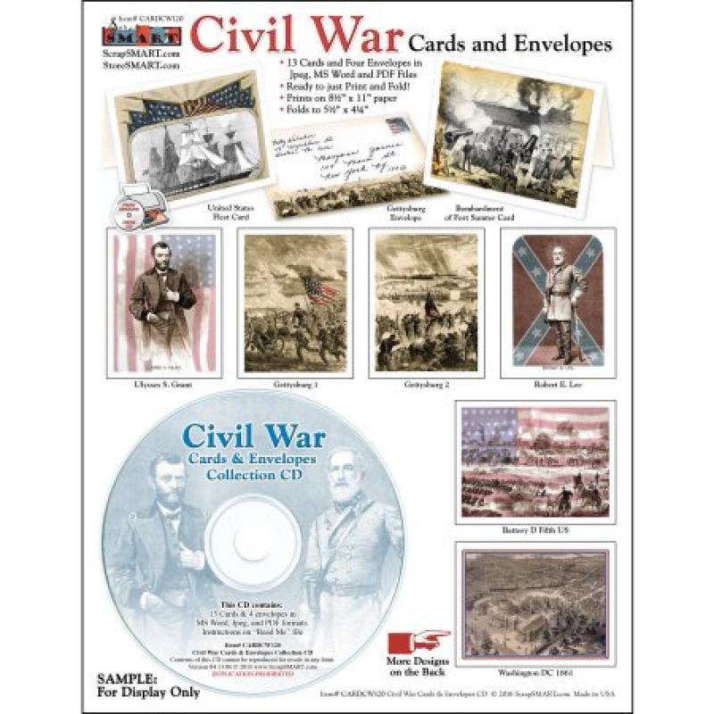 ScrapSMART Civil War Cards and Envelopes CD-ROM
