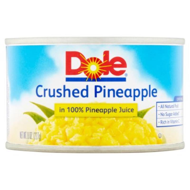 Dole Crushed Pineapple in 100% Pineapple Juice, 8 oz. Can